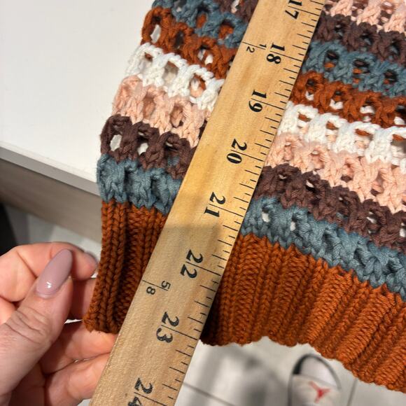 Evereve Arabella Crochet Short Sleeve Knit Sweater XS - Picture 6 of 9